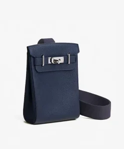 Hermes Hac A Dos Togo Backpack Palladium Hardware Navy Blue 29Cm