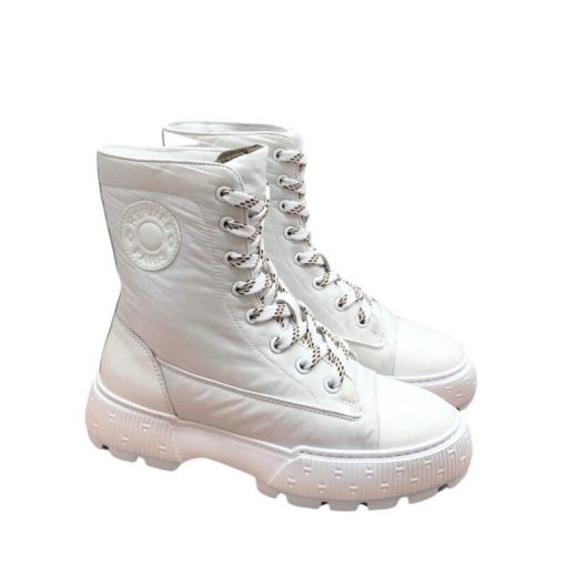Hermes Fresh Ankle Boots White - Image 7