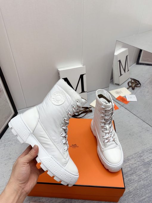 Hermes Fresh Ankle Boots White - Image 4