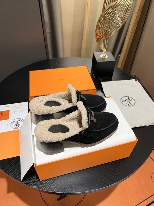 Hermes Flore 60 Mule Black - Image 2