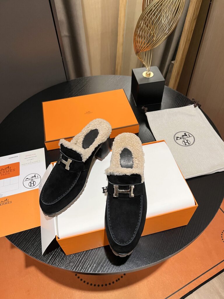 Hermes Flore 60 Mule Black - Image 4