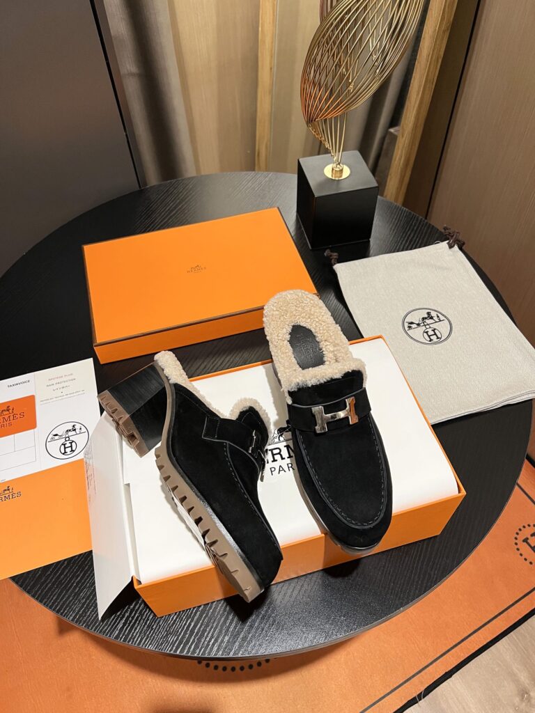 Hermes Flore 60 Mule Black - Image 8