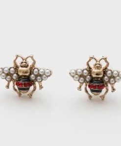 Gucci Bee Pearl Gold Earrings