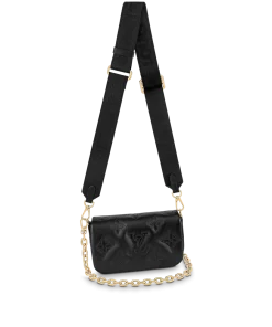 Louis Vuitton Wallet On Strap Bubblegram Black M81398