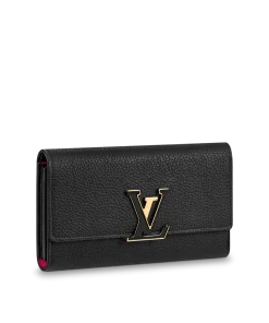 Louis Vuitton Capucines Wallet Black M61248