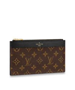 Louis Vuitton Monogram Slim Purse Black M80348