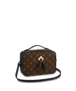 Louis Vuitton Saintong Monogram Canvas Black 22Cm M43555