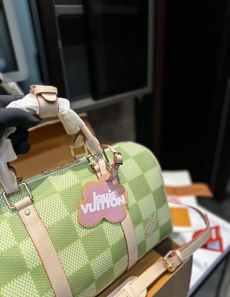 Louis Vuitton Keepall Bandoulière Damier Canvas Green 35Cm N40671 - Image 6