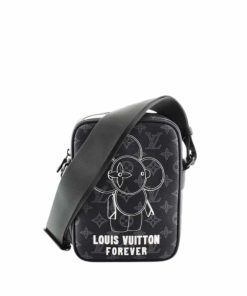 Louis Vuitton Danube Bag Monogram Vivienne Eclipse Black 21Cm