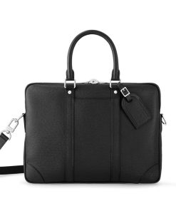 Louis Vuitton Porte Documents Voyage Black 37Cm M30925
