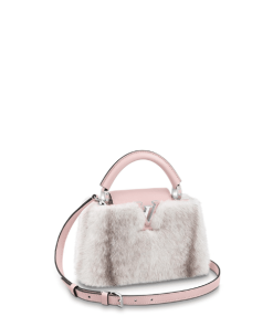 Louis Vuitton Capucines Pink With Multicolor Fur 28Cm M21283