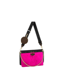 Louis Vuitton Maxi Multi Pochette Accessoires Black Pink 25Cm