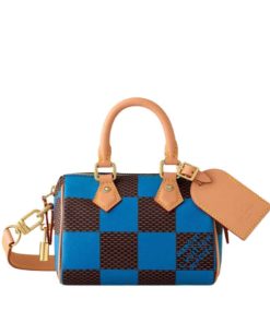 Louis Vuitton Speedy Bandoulière 20 Damier Blue And Black 20Cm