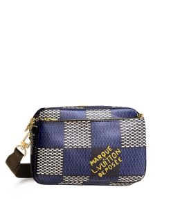 Louis Vuitton Trio Messenger Bag Damier Blue 24Cm