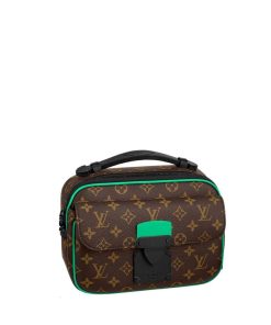 Louis Vuitton S Lock Messenger Monogram Brown And Green 24Cm