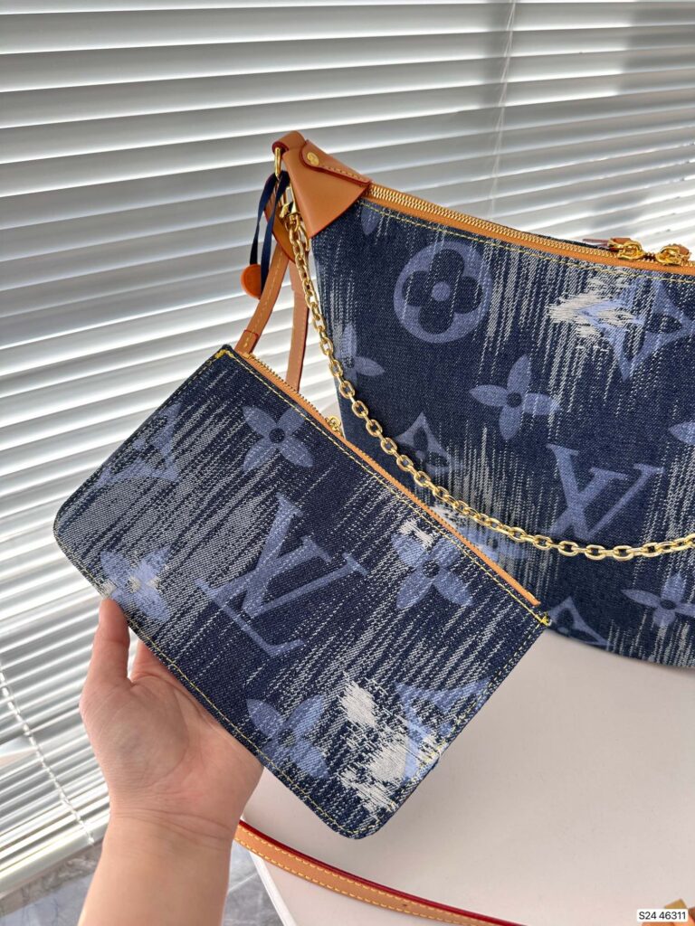 Louis Vuitton Loop Bag Monogram Denim Blue 38Cm - Image 3