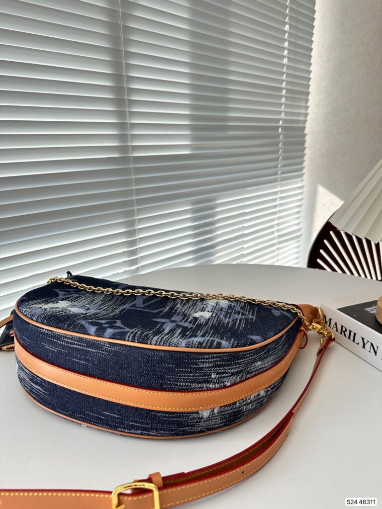 Louis Vuitton Loop Bag Monogram Denim Blue 38Cm - Image 4