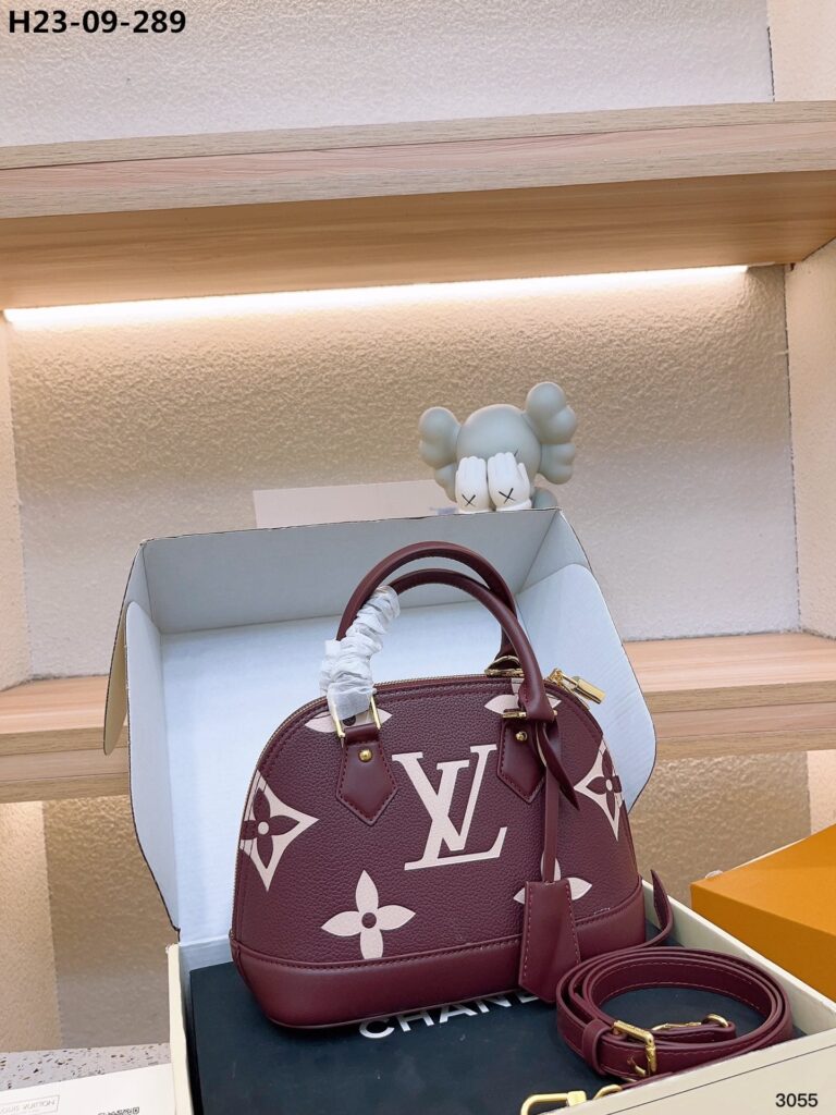 Louis Vuitton Neo Alma Bb Bag Monogram Empreinte Burgundy And White 24Cm - Image 3