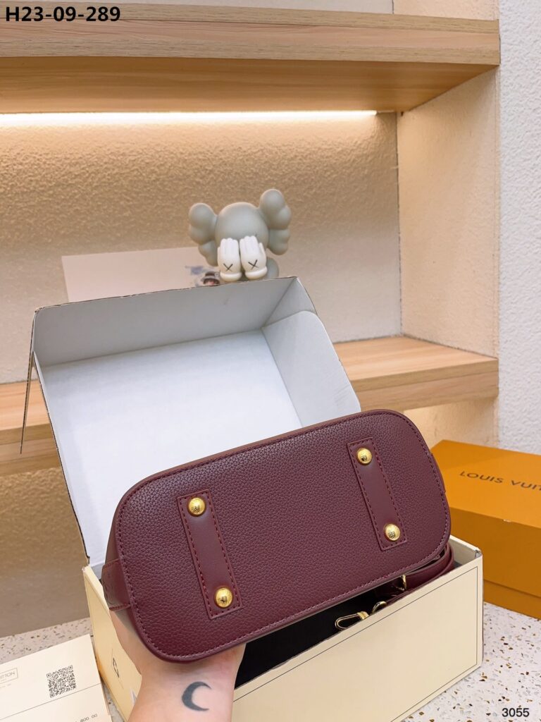 Louis Vuitton Neo Alma Bb Bag Monogram Empreinte Burgundy And White 24Cm - Image 6