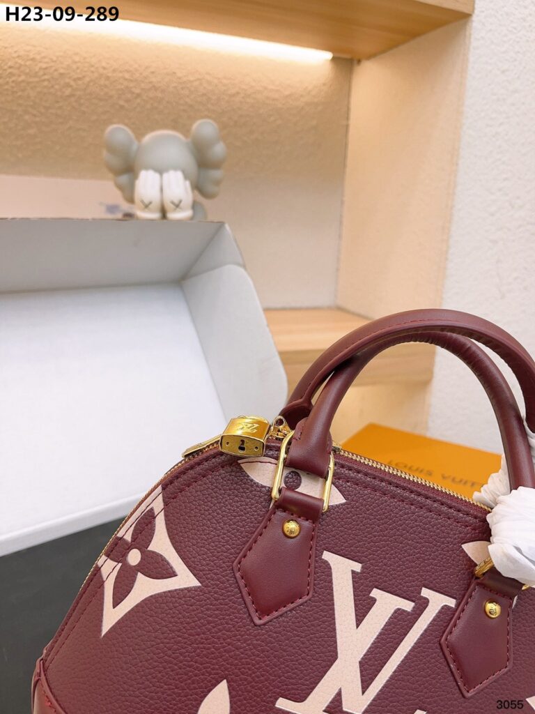 Louis Vuitton Neo Alma Bb Bag Monogram Empreinte Burgundy And White 24Cm - Image 7