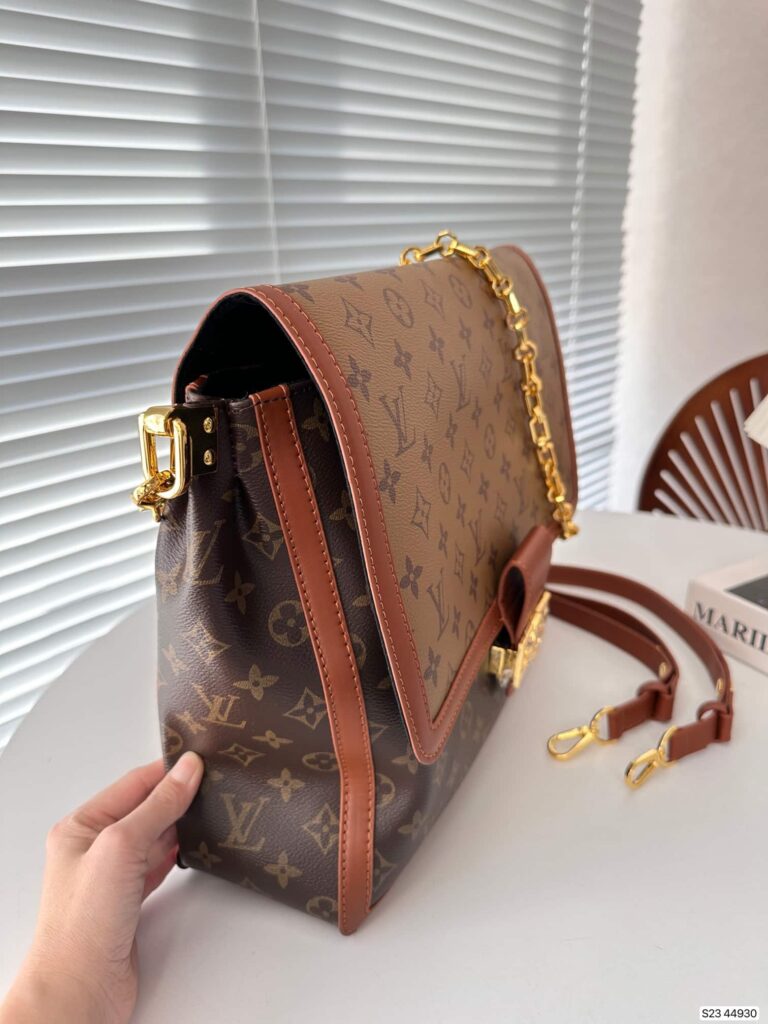Louis Vuitton Dauphine Bag With Chain Monogram Brown 34Cm - Image 2