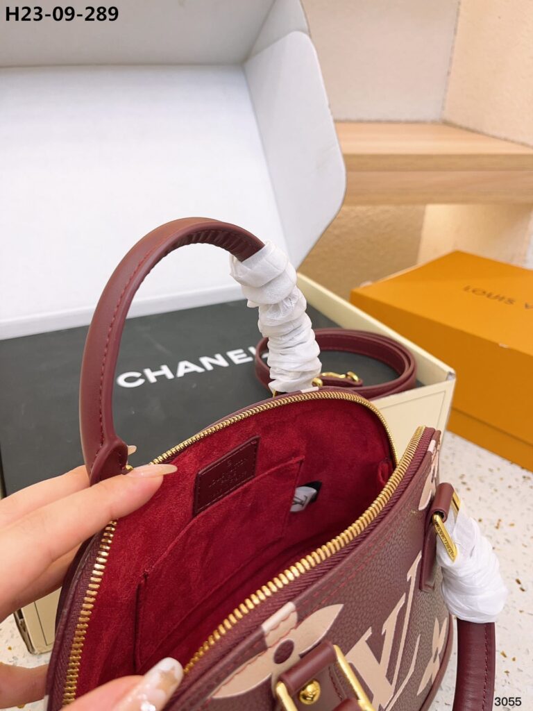 Louis Vuitton Neo Alma Bb Bag Monogram Empreinte Burgundy And White 24Cm - Image 9