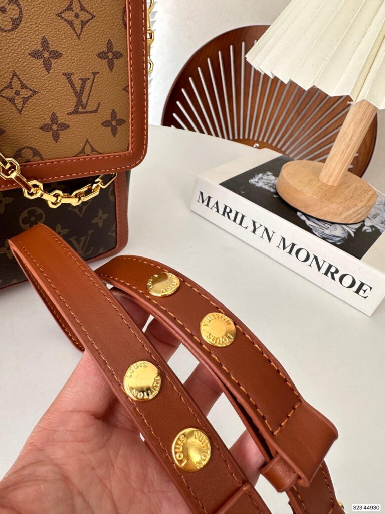 Louis Vuitton Dauphine Bag With Chain Monogram Brown 34Cm - Image 4