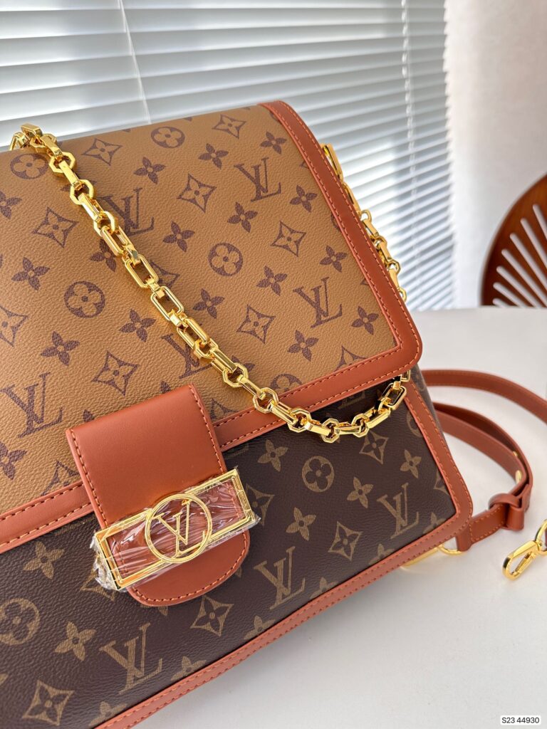 Louis Vuitton Dauphine Bag With Chain Monogram Brown 34Cm - Image 5