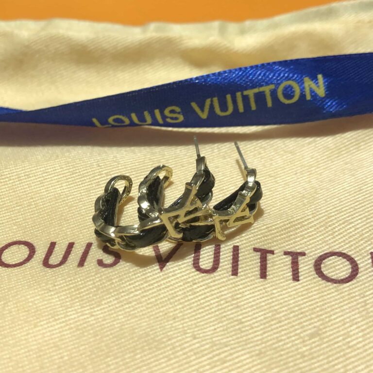 Louis Vuitton Logo Earrings - Image 4