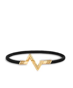 Louis Vuitton Lv Volt Upside Down Play Large Bracelet Yellow Gold Q05413