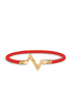 Louis Vuitton Lv Volt Upside Down Play Large Bracelet Yellow Gold Q05431