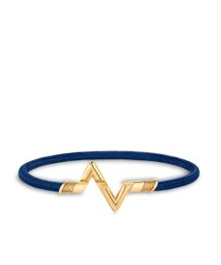 Louis Vuitton Lv Volt Upside Down Play Large Bracelet Yellow Gold Q05476