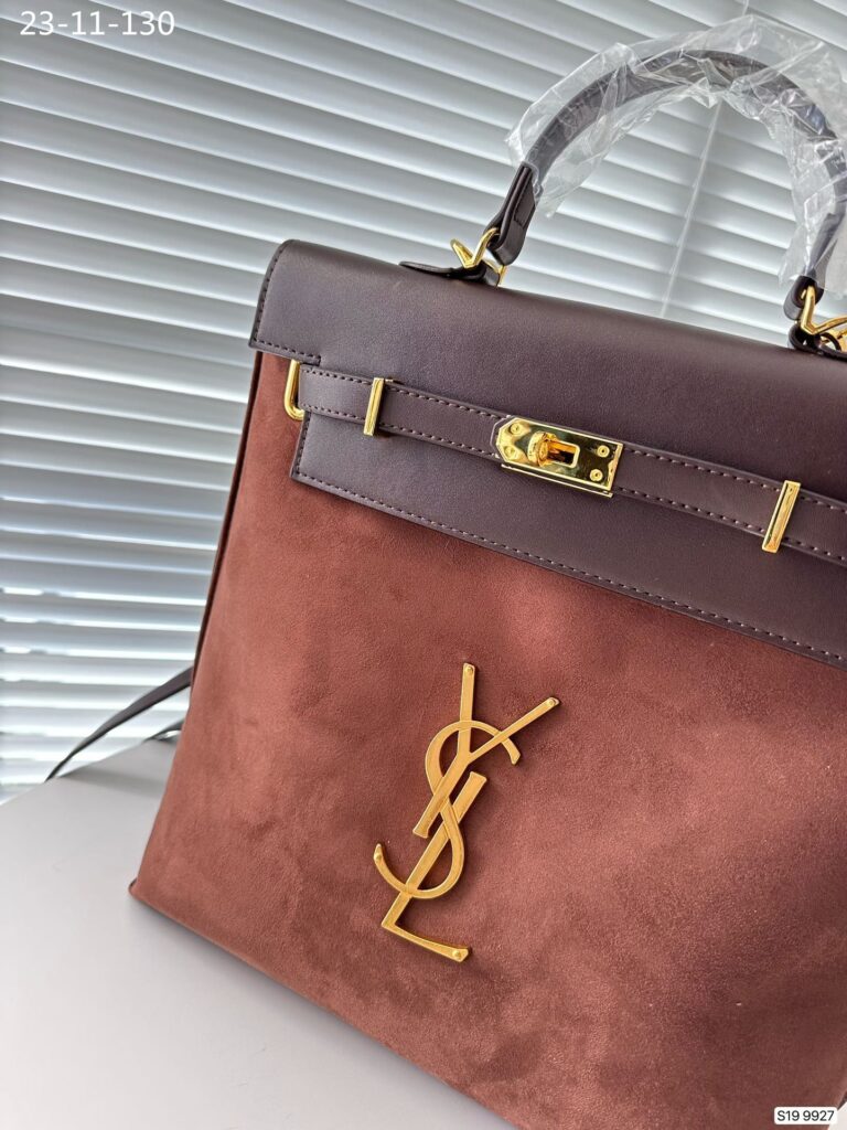 Saint Laurent Suede Backpack Brown 30Cm - Image 6