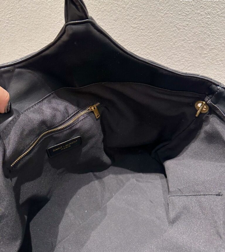 Saint Laurent Icare Shopping Bag In Quilted Lambskin Black Gold 40Cm - Image 3