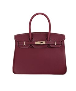 HERMÈS BIRKIN B25 TOGO GRENAT GHW ROUGE GRENAT 25CM