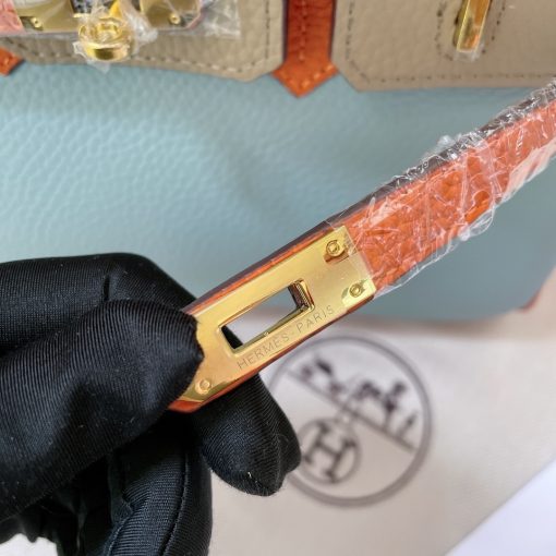 HERMES BIRKIN MINI GOLD HARDWARE EPSOM MULTICOLOR 20CM - Image 5