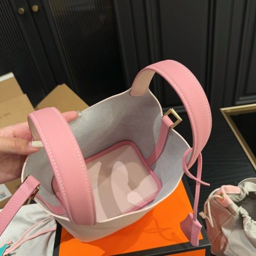 HERMES PICOTIN LOCK 18 POCKET BAG LIGHT PINK 18CM - Image 10