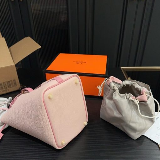 HERMES PICOTIN LOCK 18 POCKET BAG LIGHT PINK 18CM - Image 7