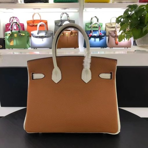HERMES BIRKIN 30 TOGO BRUSHED LEATHER GOLD HARDWARE BROWN 30CM - Image 3