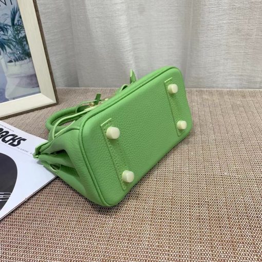 HERMES BIRKIN MINI GOLD HARDWARE EPSOM LIGHT GREEN 20CM - Image 7