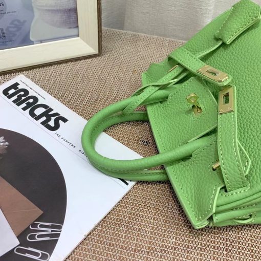 HERMES BIRKIN MINI GOLD HARDWARE EPSOM LIGHT GREEN 20CM - Image 6