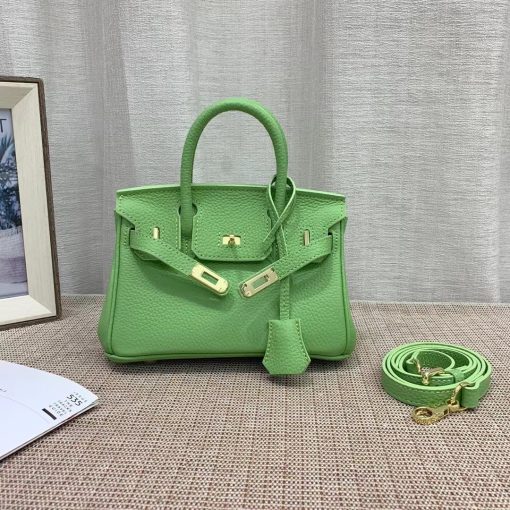 HERMES BIRKIN MINI GOLD HARDWARE EPSOM LIGHT GREEN 20CM - Image 2