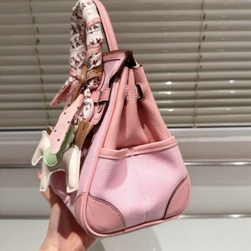 HERMÈS BIRKIN 25 CARGO TRAVEL BAG PINK 25CM - Image 6