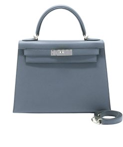 HERMES KELLY EPSOM BLEU CELESTE 28CM
