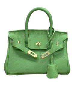 HERMES BIRKIN MINI GOLD HARDWARE EPSOM LIGHT GREEN 20CM