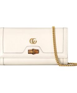 Gucci Diana chain wallet with bamboo