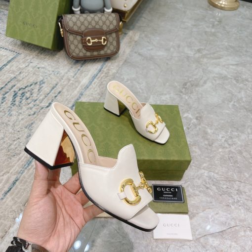 Gucci Women's Slide Sandal With Horsebit White 655412 Bko00 9022 - Image 9