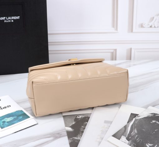 Saint Laurent Loulou Small Chain Bag In Matelasse Y Dark Beige Gold 25Cm 494699Dv7272721 - Image 3