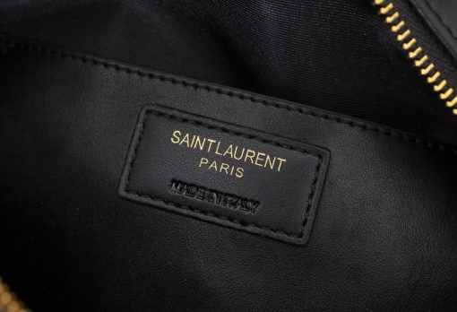 Saint Laurent Lou Camera Bag In Quilted Black Gold Leather 23Cm 612544Dv7071000 - Image 4
