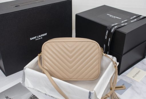 Saint Laurent Lou Camera Bag In Quilted Leather Beige Gold 23Cm 612544Dv7072721 - Image 2